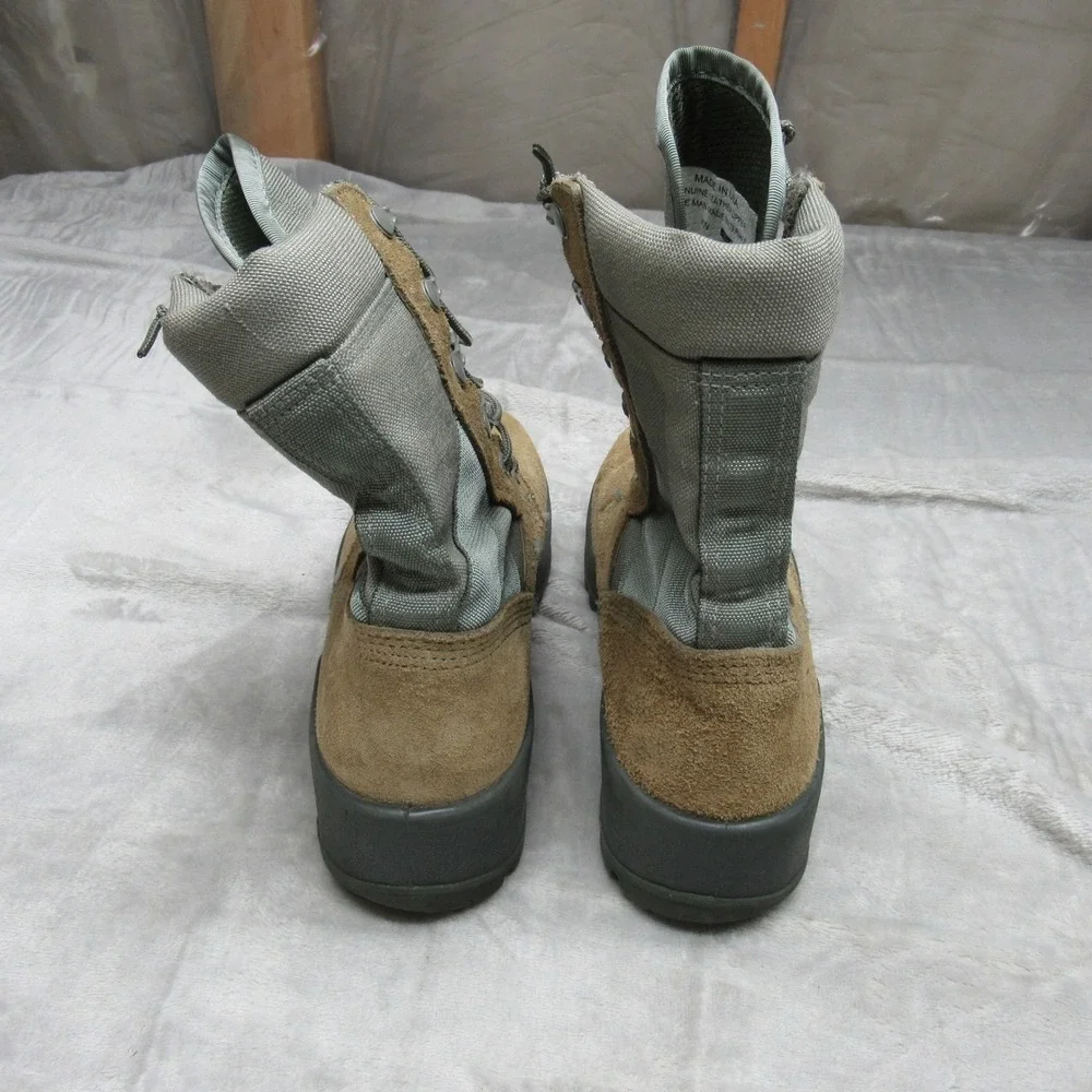 Mens Combat Boots US4 Military Lace‎ Up Vibram Sole Suede Closed Toe ASTMF2413